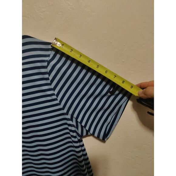 Nike Dri Fit Mens Polo Shirt Size Xtra Large White Black Striped Short Sleeve - Picture 16 of 16